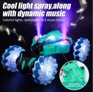 RC Stunt Car in pink, black, purple, and bright blue colors, made with ABS plastic body, easy-to-control remote for kids and beginners, RC car for kids by Innopick