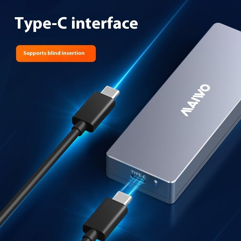 Type-C compatible notebook solid state hard-disk cartridge in silver-grey, black, orange, and blue colors, with Type-C connector for high-speed data transfer, suitable for boys and girls, Type-C SSD by Innopick.